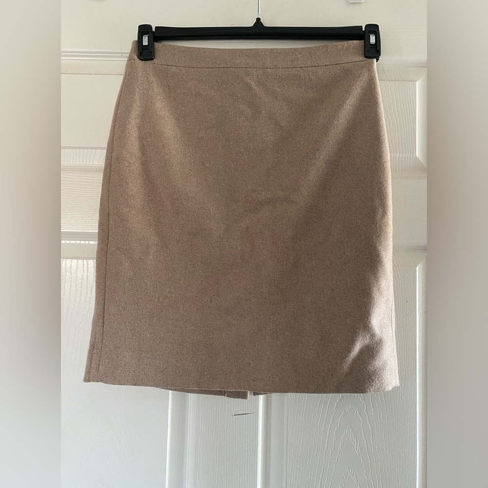 NWT J. Crew Factory Brown The Pencil Skirt‎ Wool Blend Size 8